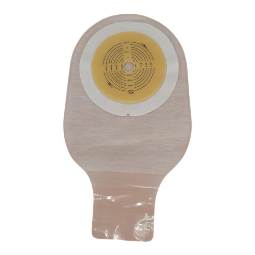 Safe N Simple SNS7612008 - Ostomy Pouch Safe n Simple™ One-Piece System 12 Inch Length Flat, Trim to Fit 2-1/2 Inch Stoma Drainable