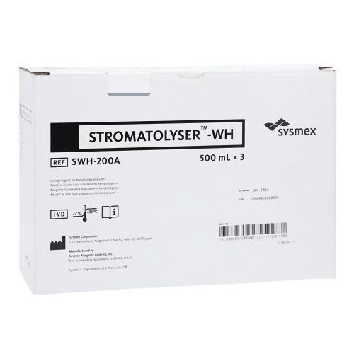 Sysmex America SWH-200A - Hematology Reagent Stromatolyser®-WH HGB / WBC Count For Sysmex Automated Hematology Analyzers Sysmex America SWH-200A - Hematology Reagent Stromatolyser®-WH HGB / WBC Count For Sysmex Automated Hematology Analyzers
