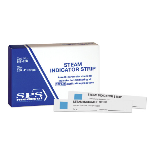 SPS Medical Supply SIS-250 - SPSmedical Sterilization Chemical Indicator Strip Steam 4 Inch Length