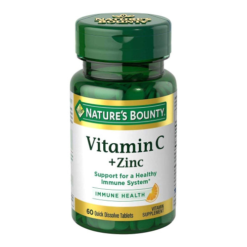 US Nutrition 74312553936 - Vitamin C Supplement + Zinc Nature's Bounty® Tablet 60 per Bottle US Nutrition 74312553936 - Vitamin C Supplement + Zinc Nature's Bounty® Tablet 60 per Bottle