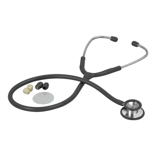 Veridian Healthcare 05-10501 - Clinician Stethoscope Veridian Black 1-Tube 25 Inch Tube Double Sided Chestpiece