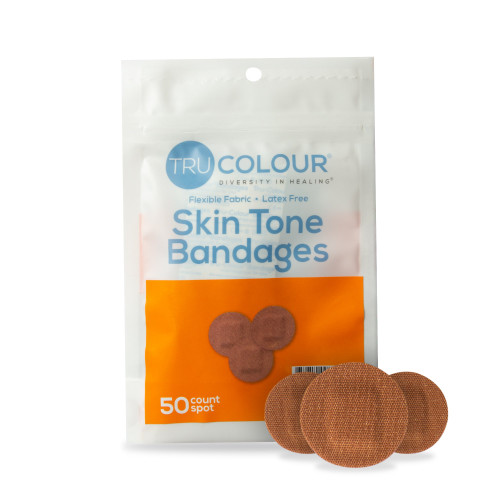 Tru-Colour Products LLC TCB-NDOT - Waterproof Adhesive Spot Bandage Tru-Colour® Fabric Brown Sterile Tru-Colour Products LLC TCB-NDOT - Waterproof Adhesive Spot Bandage Tru-Colour® Fabric Brown Sterile