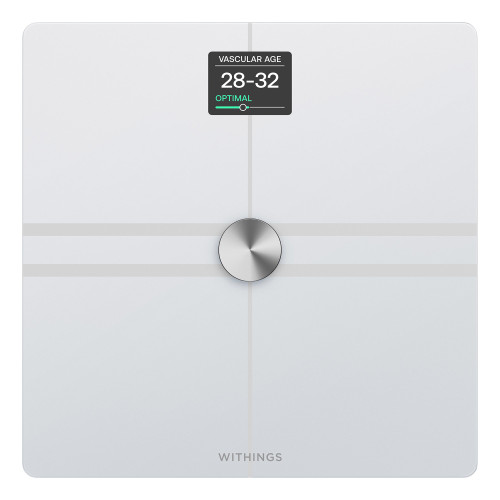Work N Leisure Products Inc WBS12-WHITE-ALL-INTER - Total Body Composition Analyzer Step On Withings Digital Display 5 -> 200kg (9 -> 440lb) White