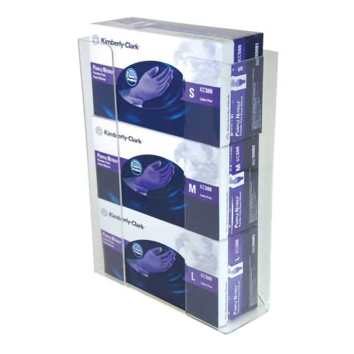 Unimed - Midwest CCG3061282 - Glove Box Holder Wall Mount 3-Box Capacity Clear 3-1/2 X 11 X 14-1/2 Inch Acrylic Unimed - Midwest CCG3061282 - Glove Box Holder Wall Mount 3-Box Capacity Clear 3-1/2 X 11 X 14-1/2 Inch Acrylic