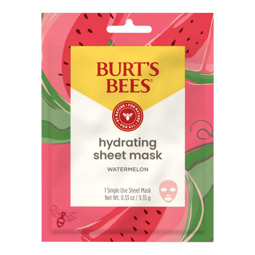The Bountiful Company 79285090780 - Facial Moisturizer Burt's Bees® Hydrating Sheet Mask 0.33 oz. Individual Packet Watermelon Scent Mask
