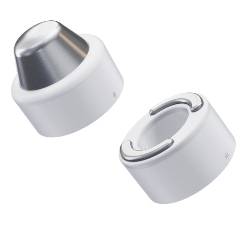 Thermomedics Inc TF02269-01 - Hand-Held Face Massager & Cleanser Attachment TheraFace Hot and Cold Rings - White 1 Hot Ring, 1 Cold Ring, Travel Pouch