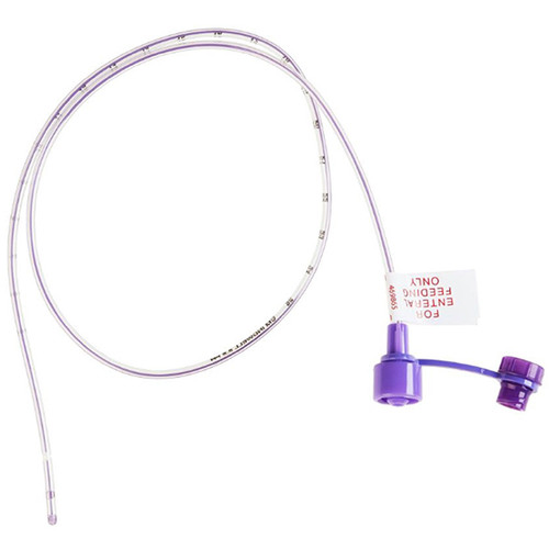 Kangaroo Purple Argyle PVC Nasogastric Tube With Enfit Connection, Radiopaque Line, Neonatal/Pediatric, 10 Fr, 42"