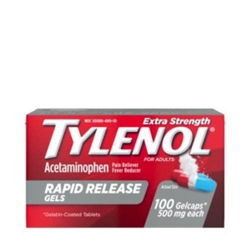 Tylenol Extra Strength Rapid Release Gels, 100 ct