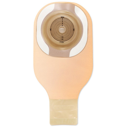 CeraPlus Soft Convex One-Piece Drainable Ostomy Pouching System, Lock 'n Roll Microseal Closure, Filter, Adhesive Border, Transparent, Cut-to-fit up to 2-1/8" Opening