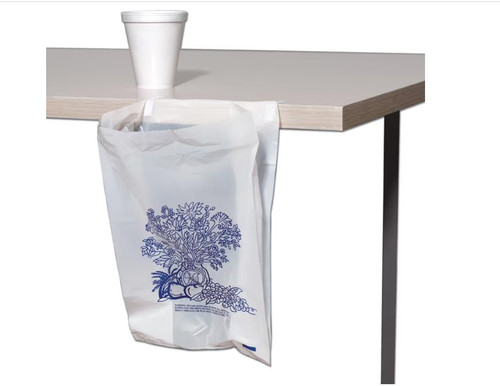Elkay Plastics Bedside Bag with Adhesive Strips, .5mil, 7" x 4" x 11"