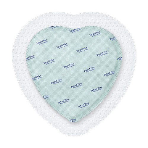 Zetuvit Plus Silicone Border Sacral SAP Dressing with Silicone adhesive, 7" x 7"