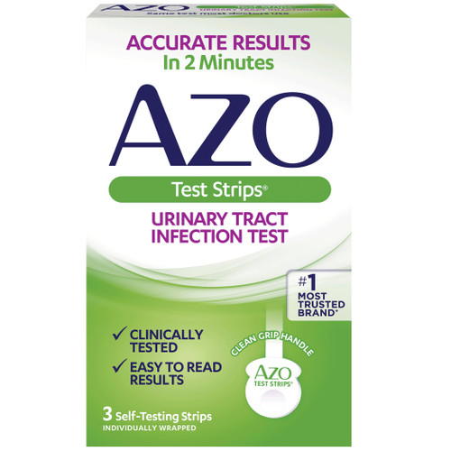 AZO Urine Test Strips for UTI with Handle, 3 ct - REPLACES IY7002180326724