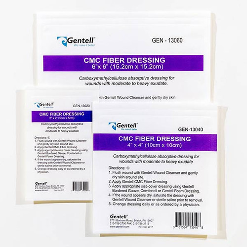 Gentell CMC Fiber Dressing, 4" x 4"