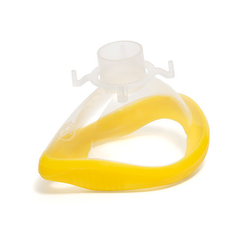 ClearLite Anesthetic Face Mask, Size 3, Small Adult, Yellow Seal, 22 I.D.