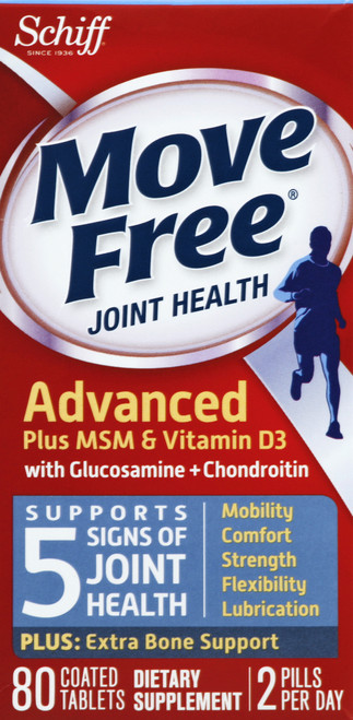 Move Free Advanced Plus MSM and Vitamin D, 80 ct