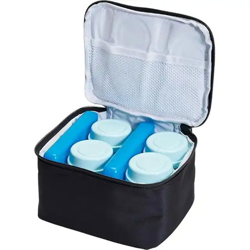 Zomee Cooler Bag With 4 Zomee Wide Neck Bottles, 140 mL