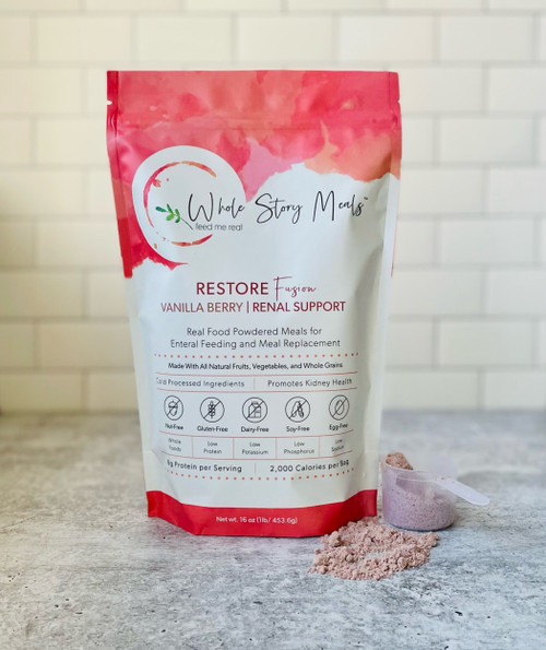 Whole Story Meals Restore Fusion Renal Support Powdered Meal, Vanilla Berry