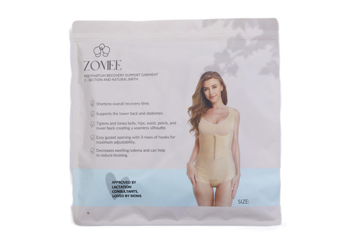 Zomee C-Section and Natural Birth Postpartum Recovery Support Garment, Nude, Extra Large