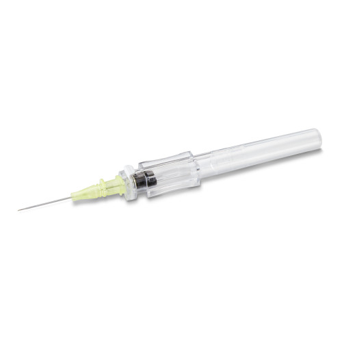 McKesson 200-IVR2434 - Peripheral IV Catheter McKesson 24 Gauge 3/4 Inch Polyurethane Straight Hub Non Blood Control Push Button Safety