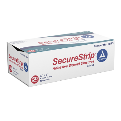 Dynarex 3523 - 1/4" x 3" SecureStrip Adhesive Wound Closures - Sterile