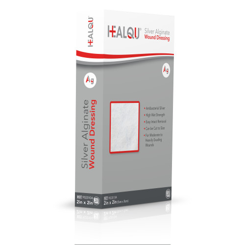 Healqu 9020101 - HEALQU Silver Alginate Dressing (2x2)