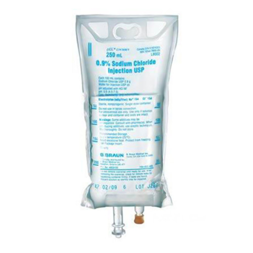 B. Braun L8002 - Sodium Chloride, Preservative Free 0.9% IV Solution 250 mL