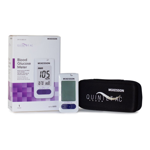 McKesson 5055 - Blood Glucose Meter QUINTET AC® 5 Second Results Stores up to 500 Results No Coding Required