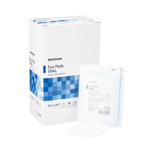 Mckesson 16-4281 - Eye Pad McKesson 1-5/8 X 2-5/8 Inch Sterile 1 per Pack