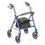 Drive Medical 10257BL-1 - Drive Medical Durable 4-wheel Rollator with Fold Up Removable Back, Blue, 25.5" L x 23.5" W x 35" H