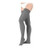 Medi Usa 46755 - Mediven Comfort Thigh-High with Lace Silicone Band, 20-30, Closed, Ebony, Size 5
