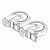 Invacare 1110421 - Locking Caster Kit with 5" Swivel Wheel Brake, Includes Bushing and Instruction Sheet