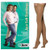 Juzo 2002AGFFSBSH143 - Juzo Soft Thigh-High with Silicone Border, 30-40, Full Foot, Short, Beige, Size 3