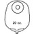 Nu Hope 8934-FV-DC - Nu-Flex Mid-Size Post-Op Urinary Pouch with Deep Convexity Flutter Valve 3/4" x 1-1/2" Trim to Fit