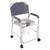 Cardinal Health CBAS0032 - Cardinal Health Aluminum Commode Shower Chair with Back, Locking Casters, 10 Qt
