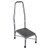 Drive Medical 13062-1SV - Step Stool with Handrail Bariatric 1 Step Steel Frame 9 Inch Step Height