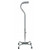 GF Health 6141A - Lumex Low Profile Quad Cane with Small Base, Silver