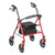 Drive Medical 10257RD-1 - Drive Medical Durable 4-wheel Rollator with Fold Up Removable Back, Red, 25.5" L x 23.5" W x 35" H