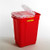 BD 305610 - Sharps Container BD™ Red Base 23-1/2 H X 20 W X 14-3/4 D Inch Vertical Entry 17 Gallon