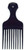 Donovan Industries 567 - Hair Pick Dawn Mist® 2-1/4 Inch Black Plastic
