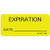 PDC Healthcare MV04FC1588 - Pre-Printed Label MedVision® Auxiliary Label Yellow Paper Expiration Black Quality Control Label 1X 2-1/4 Inch
