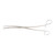 McKesson 43-1-374 - Uterine Dressing Forceps McKesson Argent™ Bozeman 10-1/2 Inch Length OR / Surgical Grade German Stainless Steel NonSterile Locking Finger Ring Handle Double Curved Serrated Tips