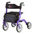 Nova Ortho-Med 4328PL - 4 Wheel Rollator EXPRESS Purple Adjustable Height / Folding Aluminum Frame