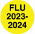 United Ad Label ULFLU2324 - Pre-Printed Label UAL™ Auxiliary Label Yellow Fluorescent paper FLU 2023-2023 Black Communication Label 1/2 X 1/2 Inch