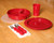 Ableware Maddak Redware Tableware, Deluxe Set