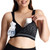 Momcozy 4-in-1 Hands Free Seamless Stretch Fabric Pumping Bra, Large, Leopard Gray