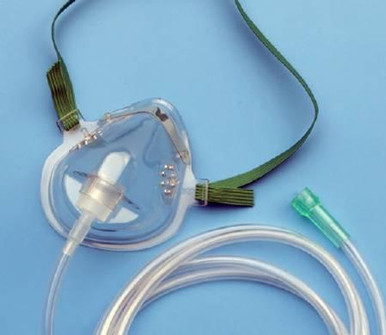 O2 Vari Mask Vyaire 001260U - Vyaire O2 Vinyl Mask with 7' U/Connect-It Tubing ...