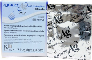 ConvaTec 403706 - Silver Dressing Aquacel Ag Extra 2 X 2 Inch Square Sterile, Discontinued and replaced with 420675 - Medical Mega ConvaTec 403706 - Silver Dressing Aquacel Ag Extra 2 X 2 Inch Square Sterile, Discontinued and replaced with 420675 - Medical Mega