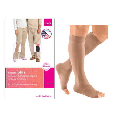 Medi Usa 40103 - Mediven Plus Calf, 40-50, Open, Beige, Size 3