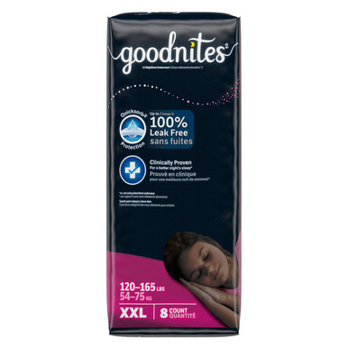 GOODNITES Jumbo Pack Youthpant, Girl, XXL, Size 7 - Medical Mega
