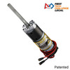 5204 Series Yellow Jacket Planetary Gear Motor (19.2:1 Ratio, 80mm Length 8mm REX™ Shaft, 312 RPM, 3.3 - 5V Encoder)